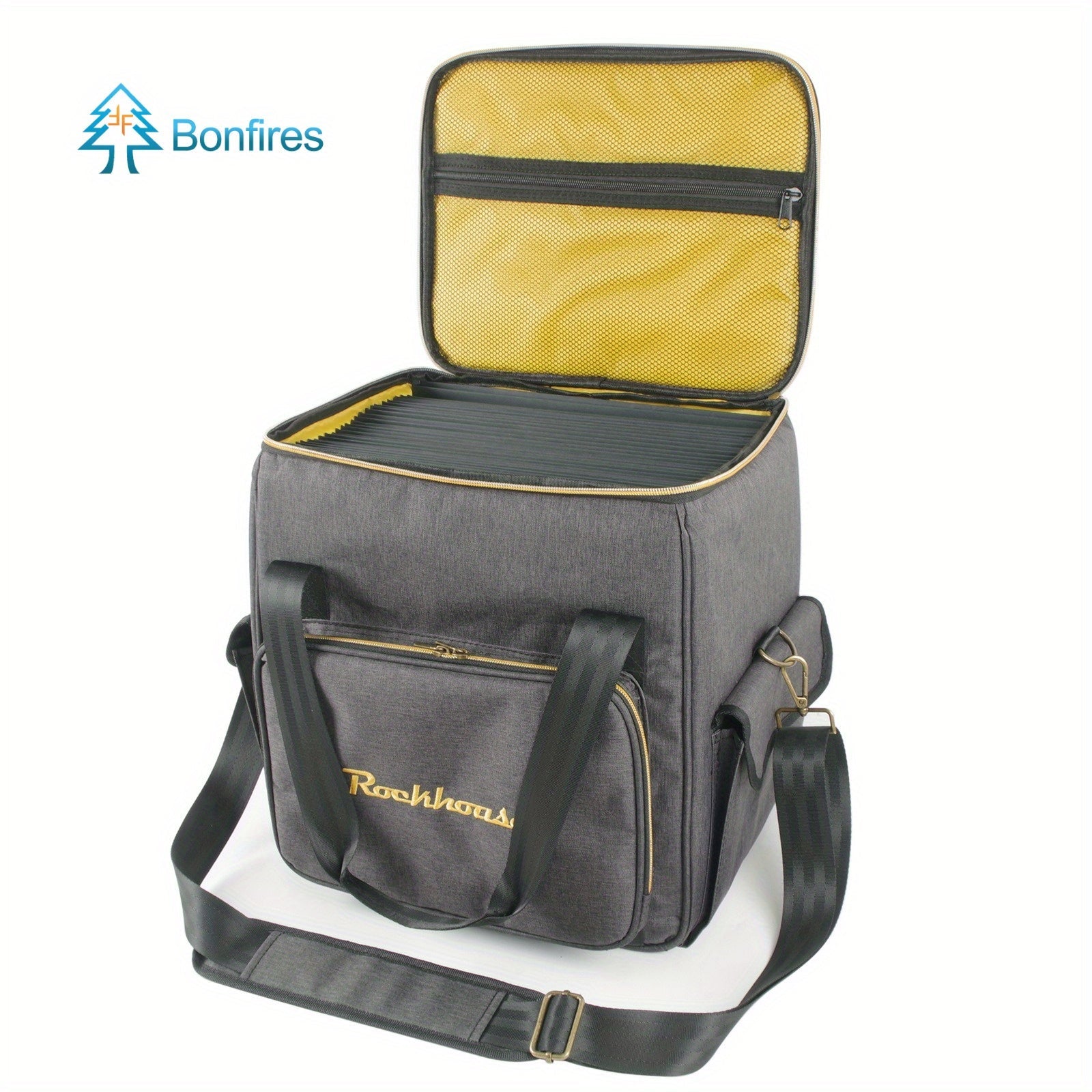 FF Bonfires Vinyl Record Carrying Bag - 45 LP Capacity with Separation Layer -Recordshaven