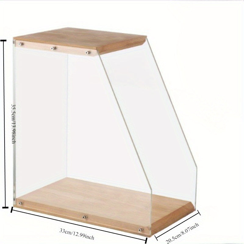 Transparent Acrylic & Wood Record Cassette Book Organizer -Recordshaven