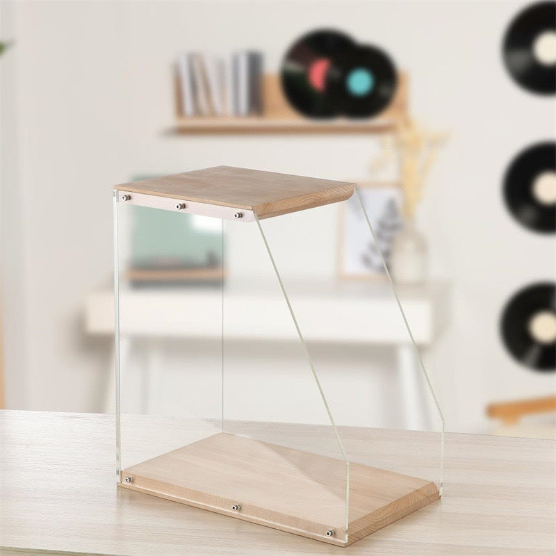 Transparent Acrylic & Wood Record Cassette Book Organizer -Recordshaven