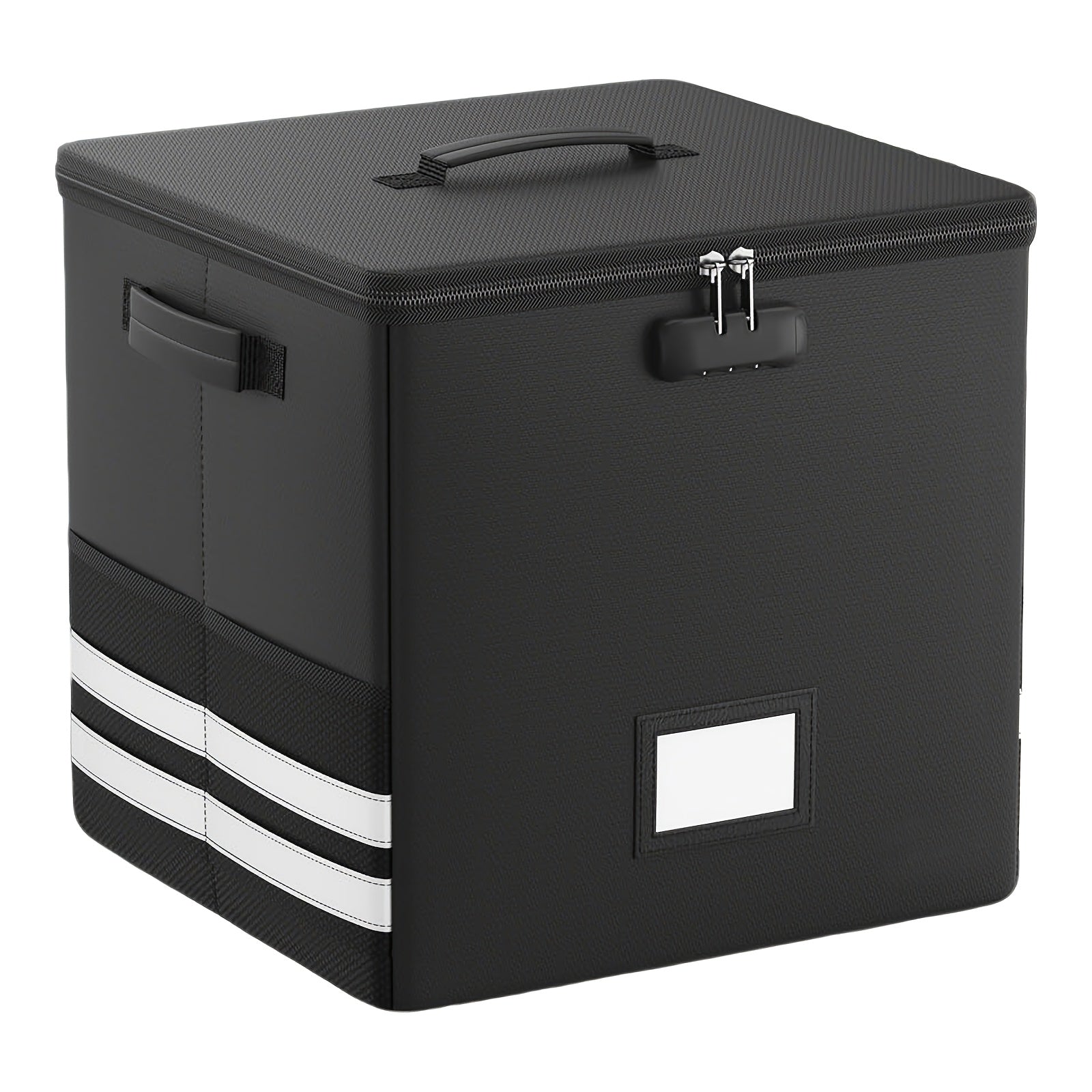 Collapsible Lockable Record Crate with Lid & Handles (100+ 12" LPs) -Recordshaven