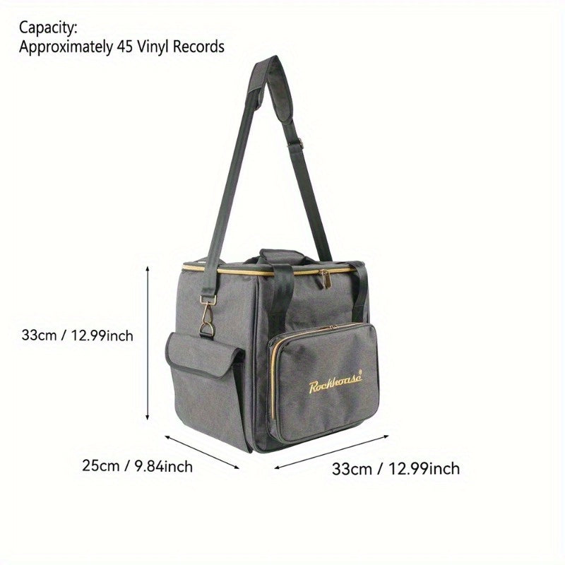 FF Bonfires Vinyl Record Carrying Bag - 45 LP Capacity with Separation Layer -Recordshaven