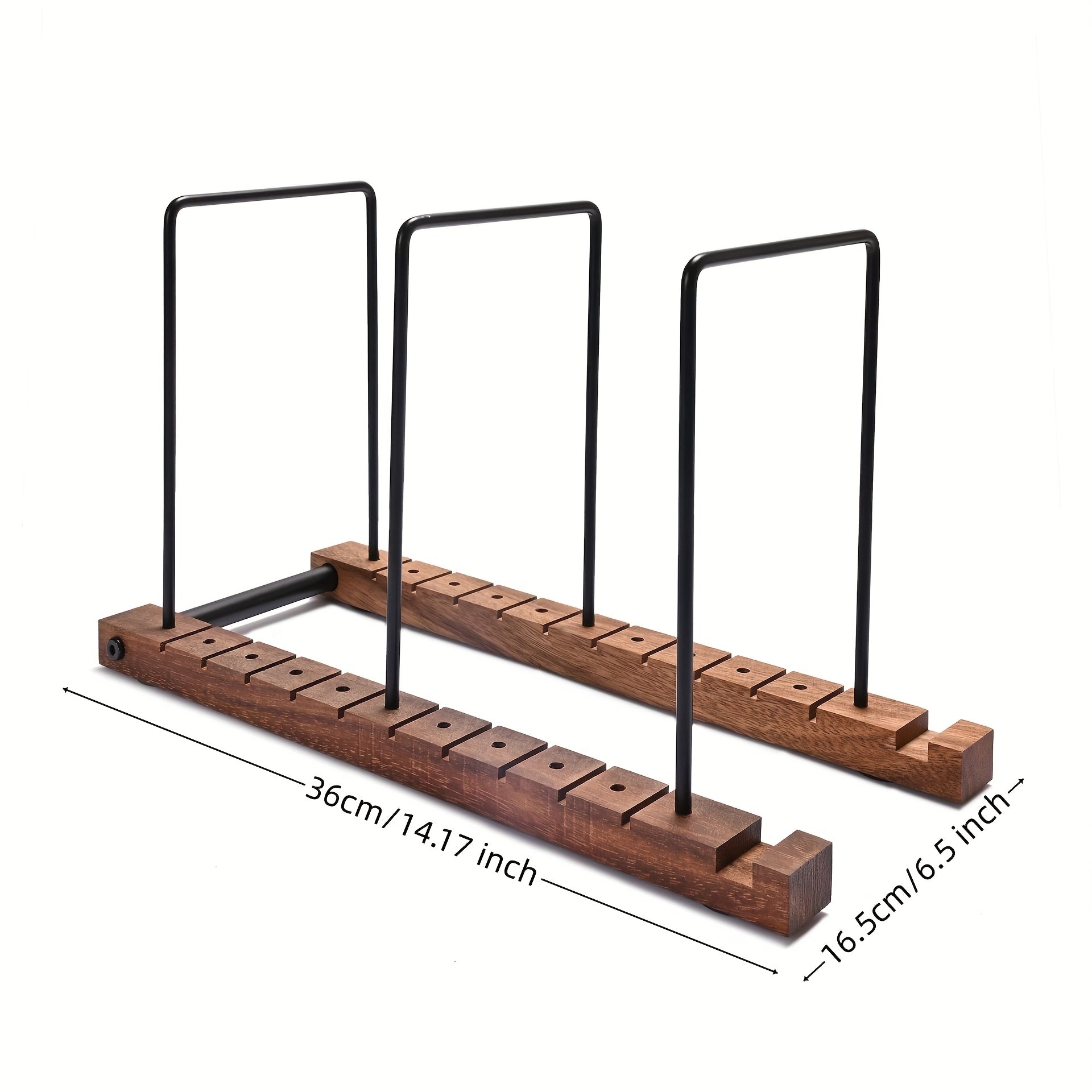 Solid Wood & Stainless-Steel Vinyl Record Holder (50 LP Capacity) -Recordshaven