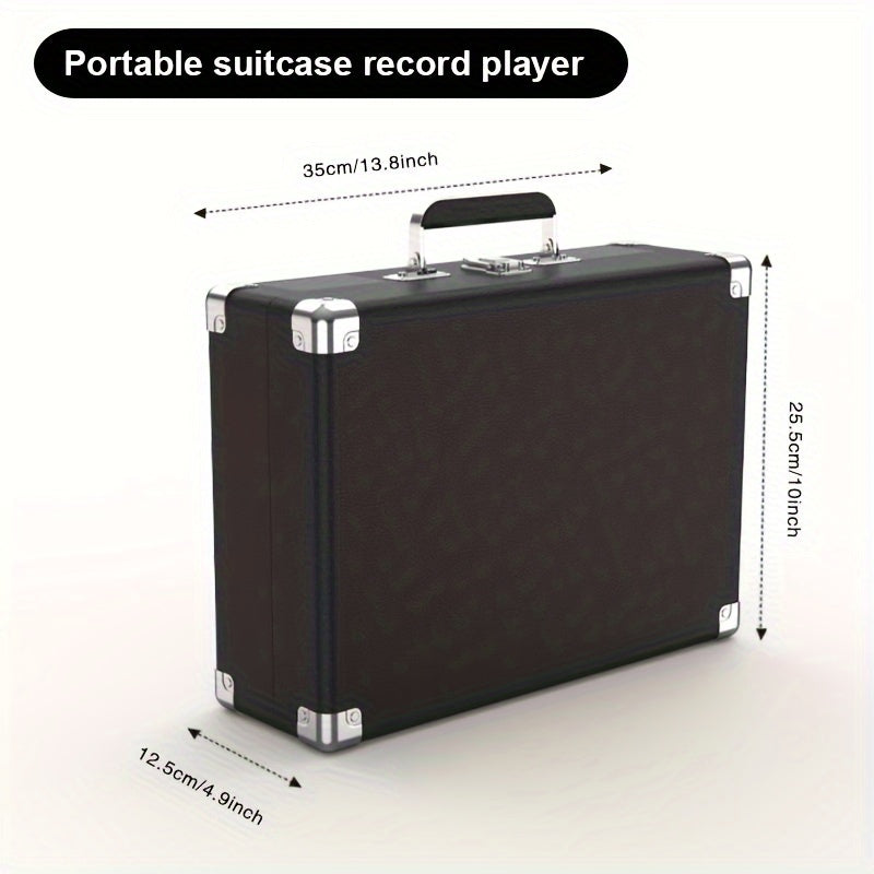 Maio C210 Retro Gramophone - Carry Handle, External Speaker Compatible, Heavy-Duty Wood (Home/Parties) -Recordshaven