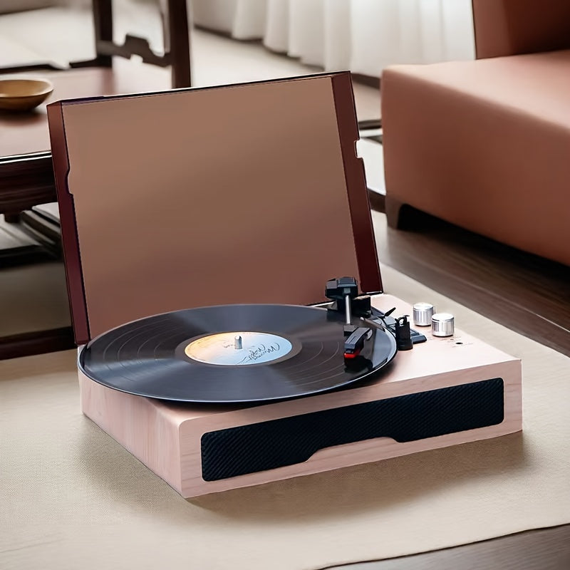 Anchurian Ash Portable Wireless Turntable - 3-Speed 33/45/78 RPM, Stereo Speakers & USB Type-C Rechargeable -Recordshaven