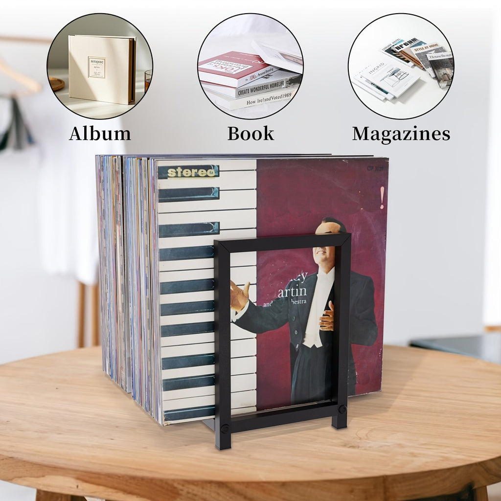 Multi-Purpose Vinyl Record & CD Storage Rack for Turntables & Audio Systems -Recordshaven
