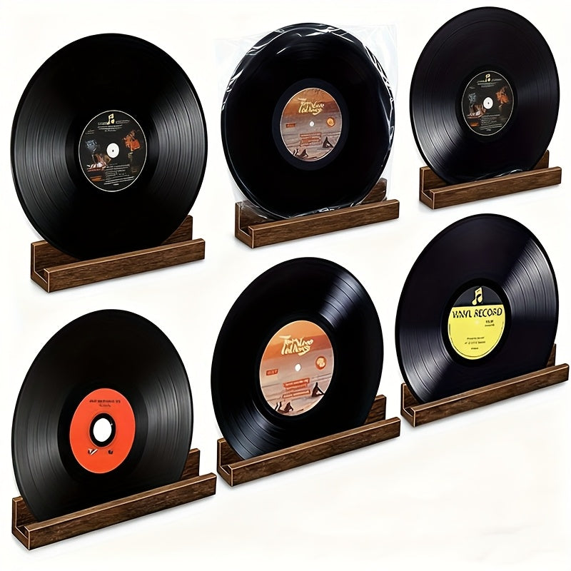 12-Inch Wall-Mounted Floating LP Shelf - Rustic Brown Wooden Display Rack -Recordshaven