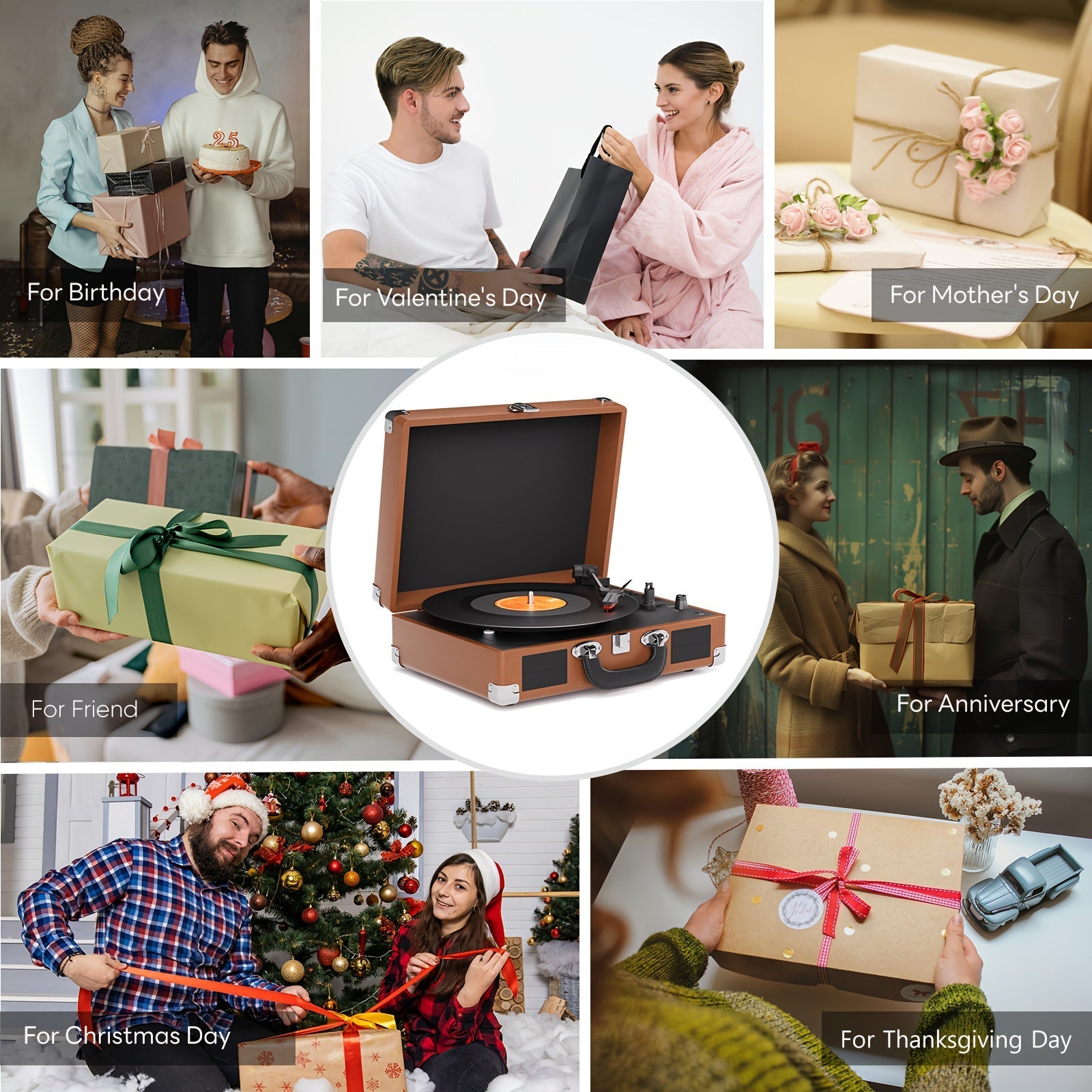 Maio C200Z Retro Gramophone - External Speaker Compatible, Ideal Holiday Gift for Family Music Feast -Recordshaven