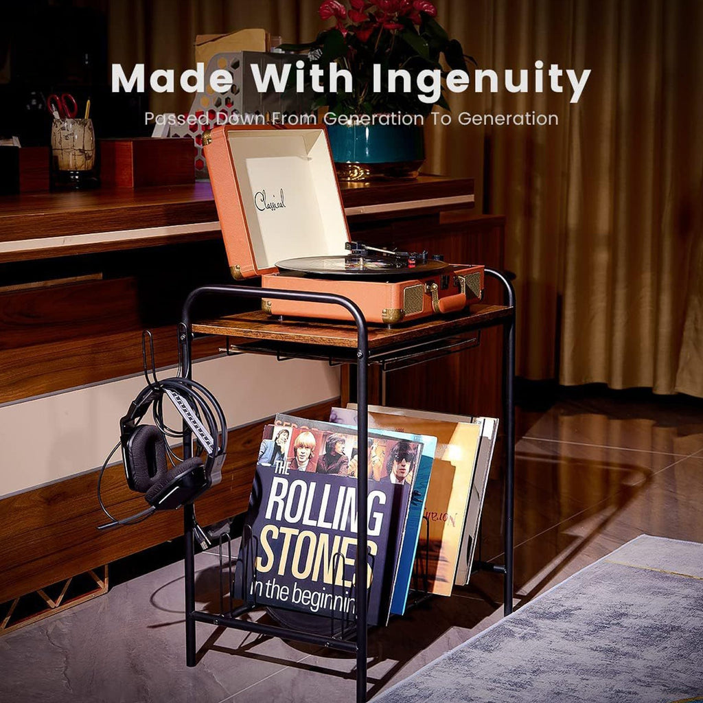 Wooden-Metal Frame LP Album Storage Organizer -Recordshaven