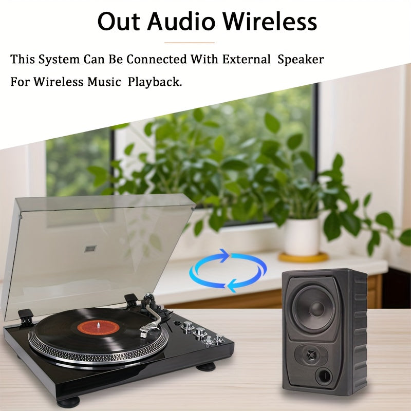 Retro Belt-Driven Turntable - 220-240V, RCA Output, LP/Gramophone Compatible (Ideal Party Gift) -Recordshaven