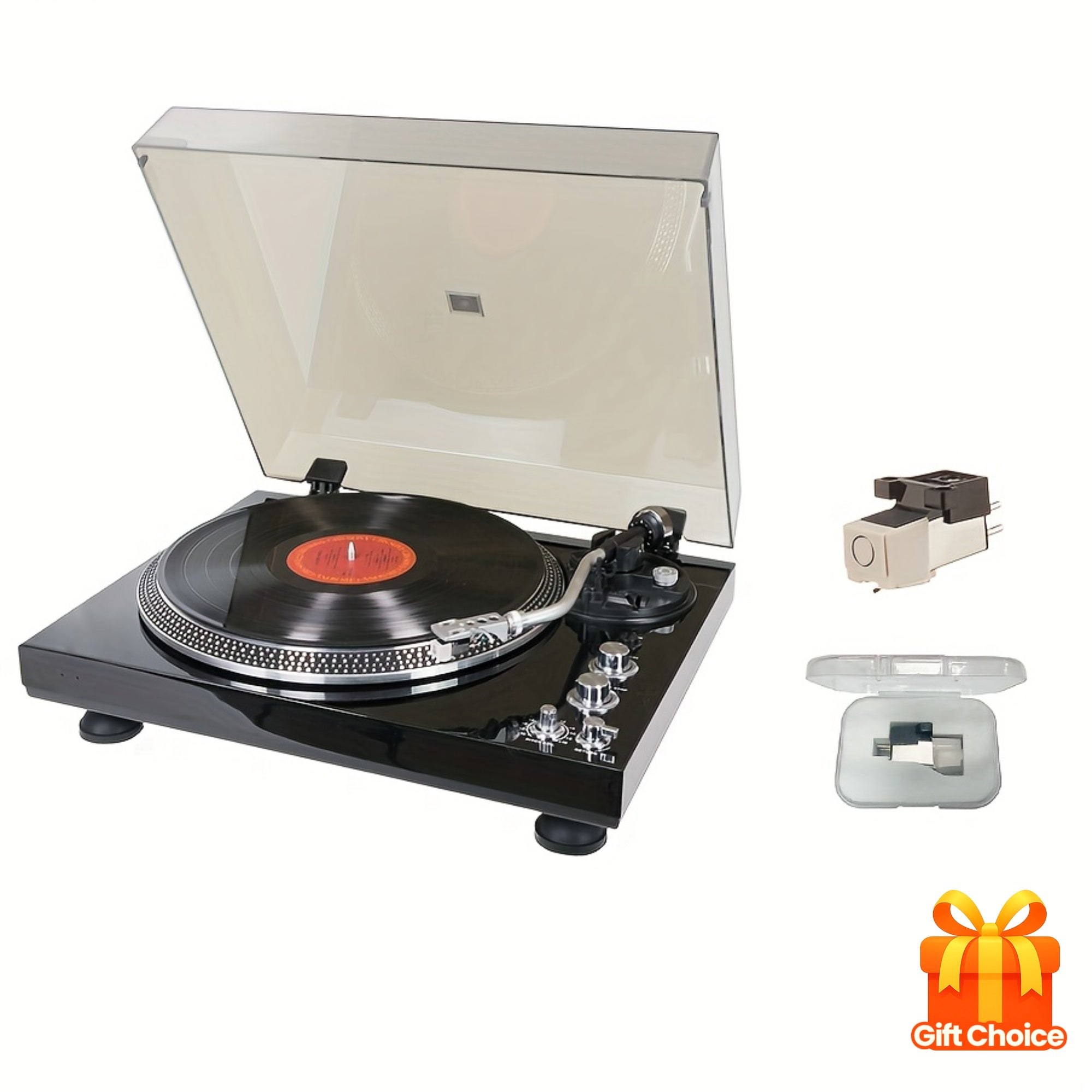 Retro Belt-Driven Turntable - 220-240V, RCA Output, LP/Gramophone Compatible (Ideal Party Gift) -Recordshaven