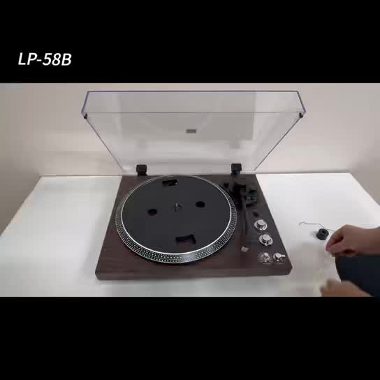 Vintage Wireless Belt-Driven Turntable - 33/45 RPM, Preamp, RCA Cable, British Plug (Ideal Christmas Gift) -Recordshaven