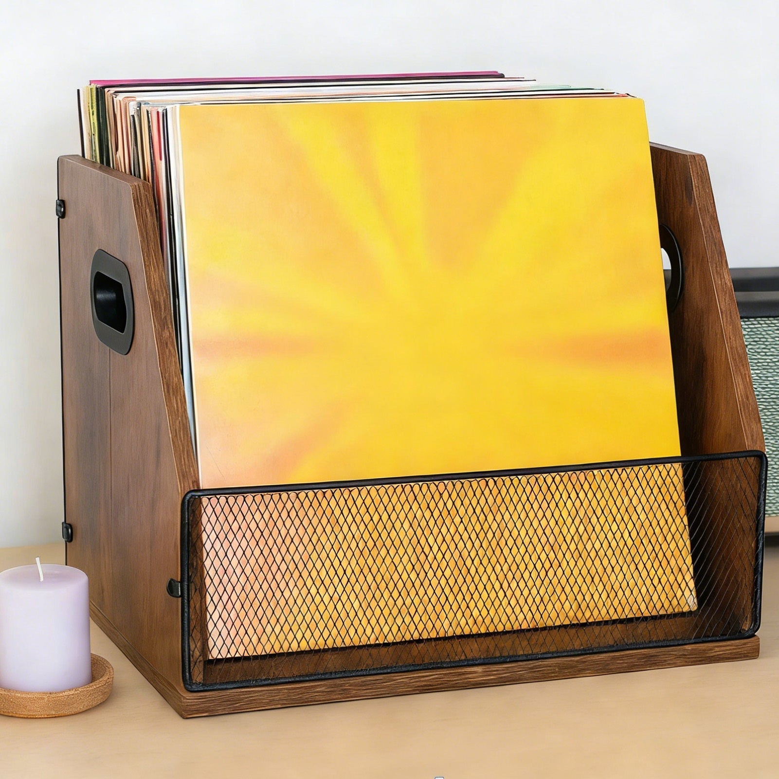 Wooden Vintage Vinyl Record & Magazine Storage Box -Recordshaven