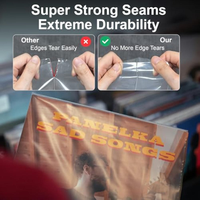 25pcs Thickened 17.78cm Vinyl Record Sleeves - Durable Polyethylene Protective Covers for EPs/45s -Recordshaven