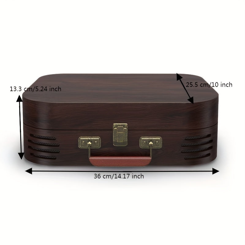 Maio A3 UK Vintage Belt-Driven Gramophone - 3-Speed Hi-Fi Turntable with Built-in/External Speakers -Recordshaven