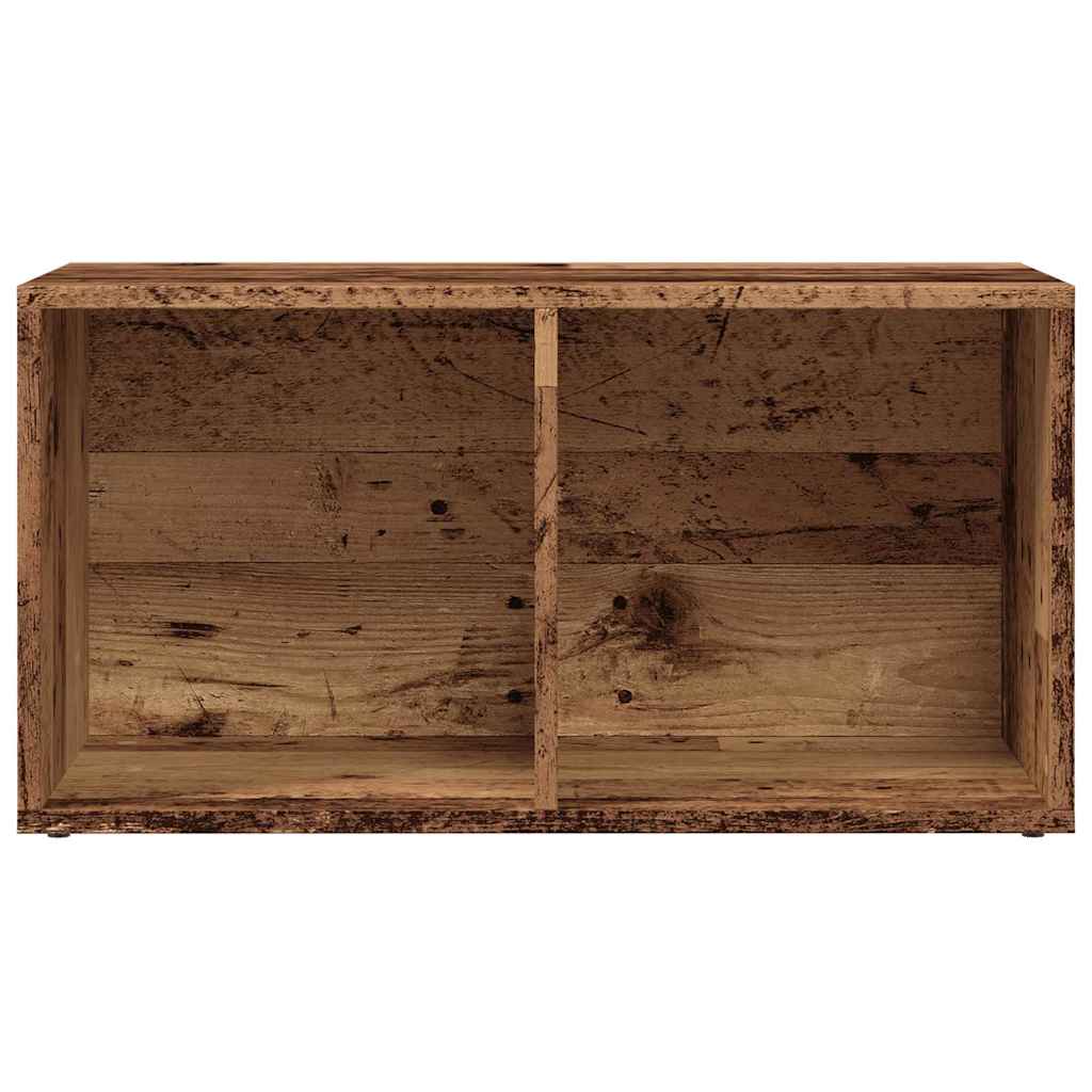 Old Wood LP Storage Box - 69.5x34x36 cm Engineered Wood -Recordshaven