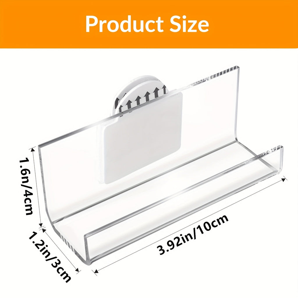 5-Pack No-Drill Self-Adhesive Acrylic Vinyl Record Wall Mount (Floating Shelf) -Recordshaven