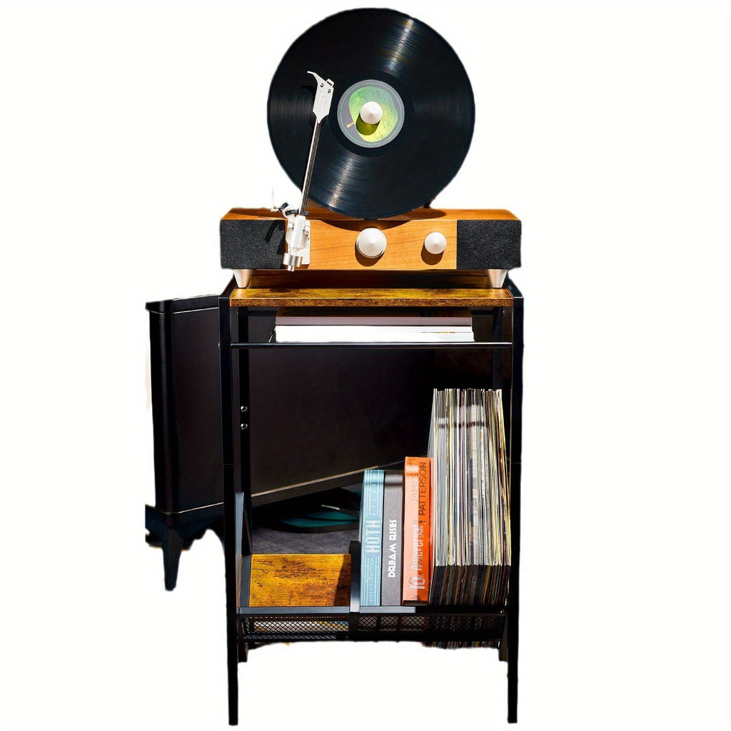 Wooden-Metal Frame LP Album Storage Organizer -Recordshaven