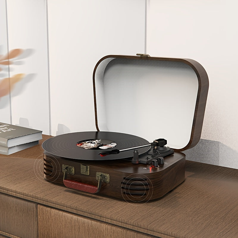 Maio A3 UK Vintage Belt-Driven Gramophone - 3-Speed Hi-Fi Turntable with Built-in/External Speakers -Recordshaven